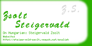 zsolt steigervald business card